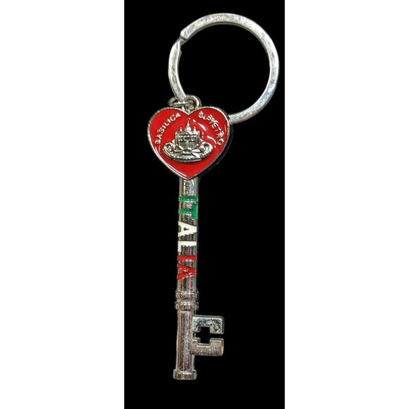 Rome Italy Souvenir Double Sided Key Shaped Keychain - Picture 2 of 4